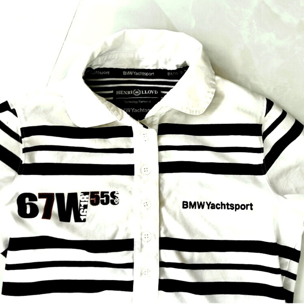 Henry Lloyd BMW Yachtsport Men’s Striped Polo Shirt